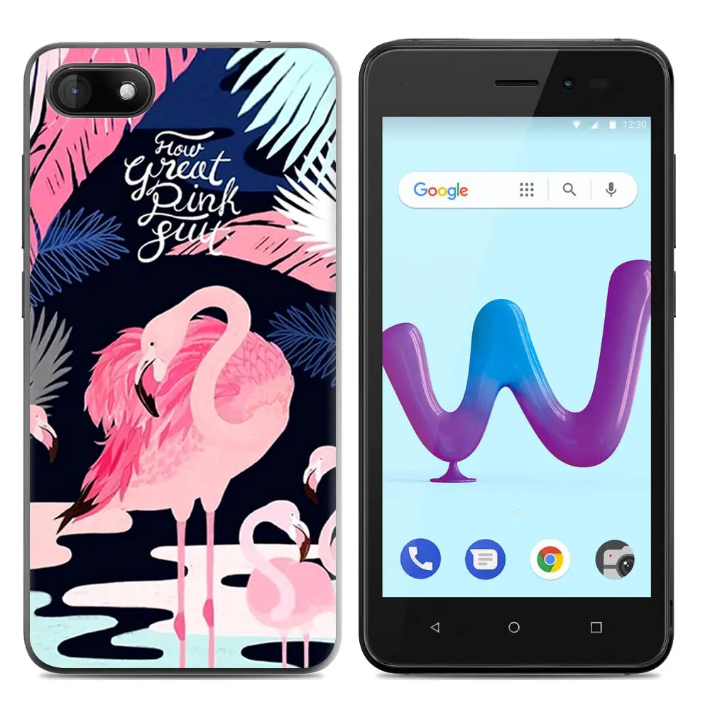 Flamingos Принципиально Wiko Harry 2 чехол силиконовый чехол на заднюю панель телефона Wiko Sunny 3 чехол мягкий, симпатичный, из ТПУ Живопись чехол housse pour Wiko sunny 3 крышка - Цвет: Flamingos