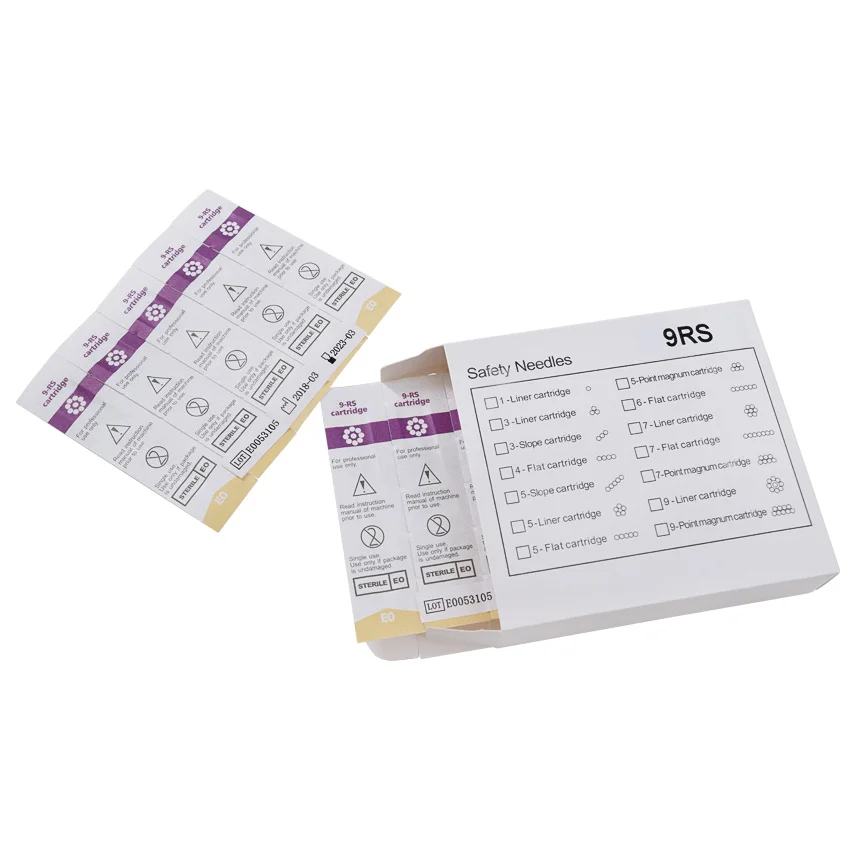 Needle for Tattooing 10piece 9RS Cartridge Needles Disposable Sterilized Tattoo Permanent Makeup Tips Eyebrow lip | Красота и