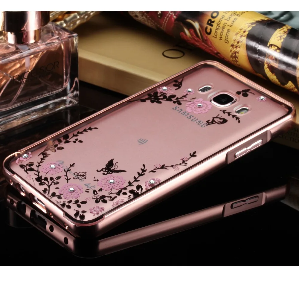 Секретный Сад Розовые Цветы Телефон Случае Гальванических Рамки Пластиковые