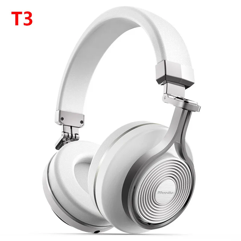 T3 white Bluedio T3+/T3 Plus Bluetooth наушники глубокий бас беспроводная гарнитура с SD/Memory слот для карт памяти металлический материал черный - Цвет: T3 white