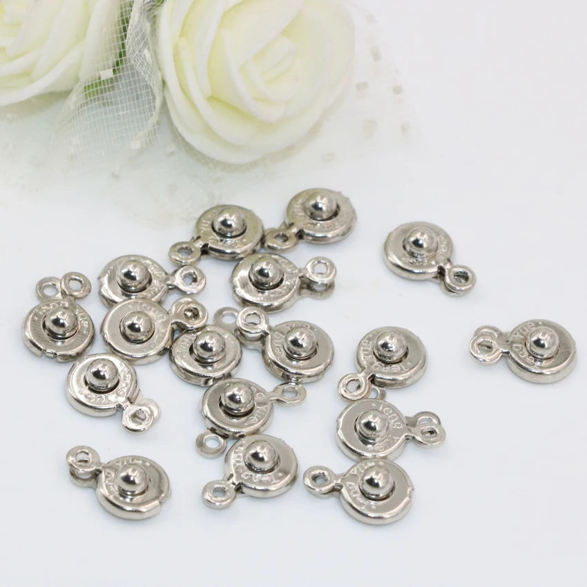 7 мм оптовая цена 50 шт. серебристые круглые крючки с застежкой горячая Распродажа