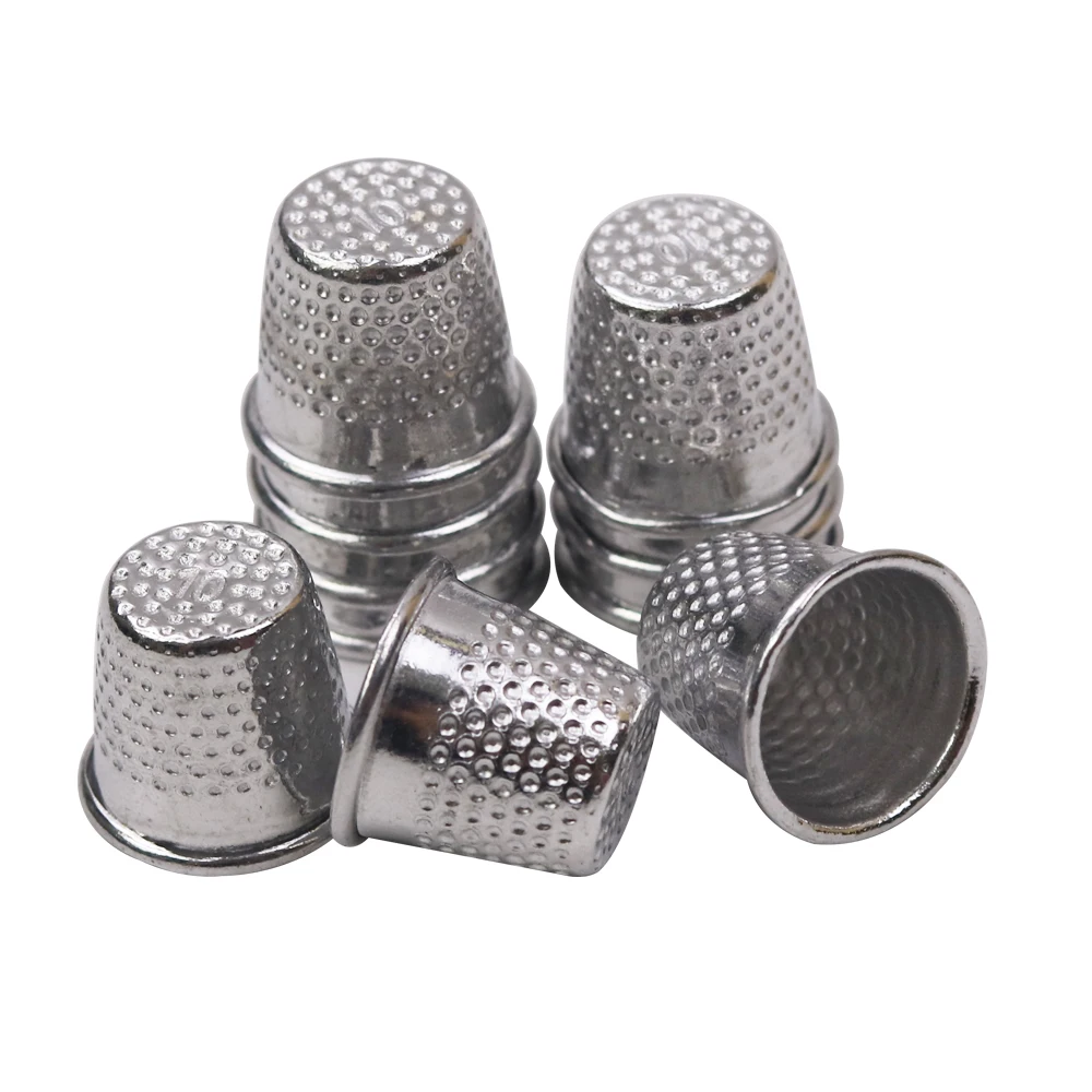 10pcs Silver Sewing Thimbles DIY Finger Protector Household Quilting Craft Accessories | Дом и сад