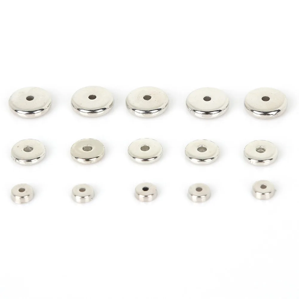 Модные круглые пластиковые бусины-разделители KC под золото/родий 5/8/10 мм CCB