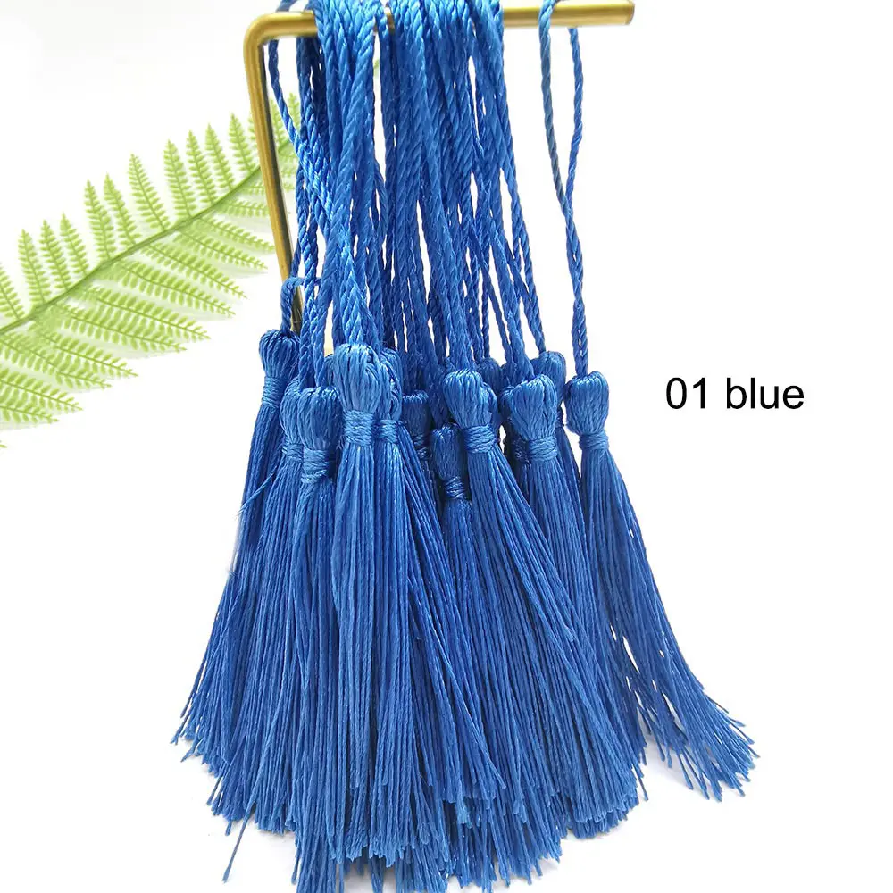 01 blue 32 шт., 32 цвета, 7 см, Висячие веревочки, шелковые кисточки, бахрома, шитье, Банг, кисточка для украшения ключей, кисточки для самостоятельного изготовления, Украшения, Аксессуары для штор - Цвет: 01 blue