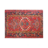 personality persian carpet oriental rug red home decoration entry non slip door mat rubber washable floor home rug carpet