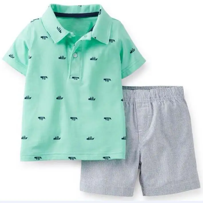 Baby boys clothes summer style newborn baby clothing polo t shirt + short pants 2 pieces sport infants bebe set |