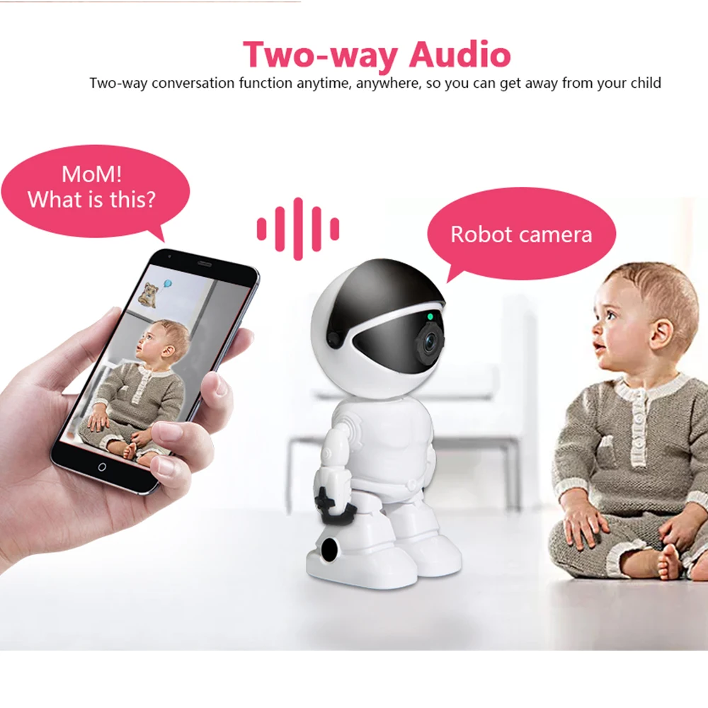 INQMEGA 1080P облачная Wi Fi камера робот для домашней безопасности ip наблюдения детей