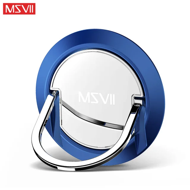 Blue MSVII 360 градусов вращающийся палец кольцо держатель металлическое кольцо подставка держатель магнитный держатель телефона в автомобиль для чехол для телефона универсальный - Цвет: Blue