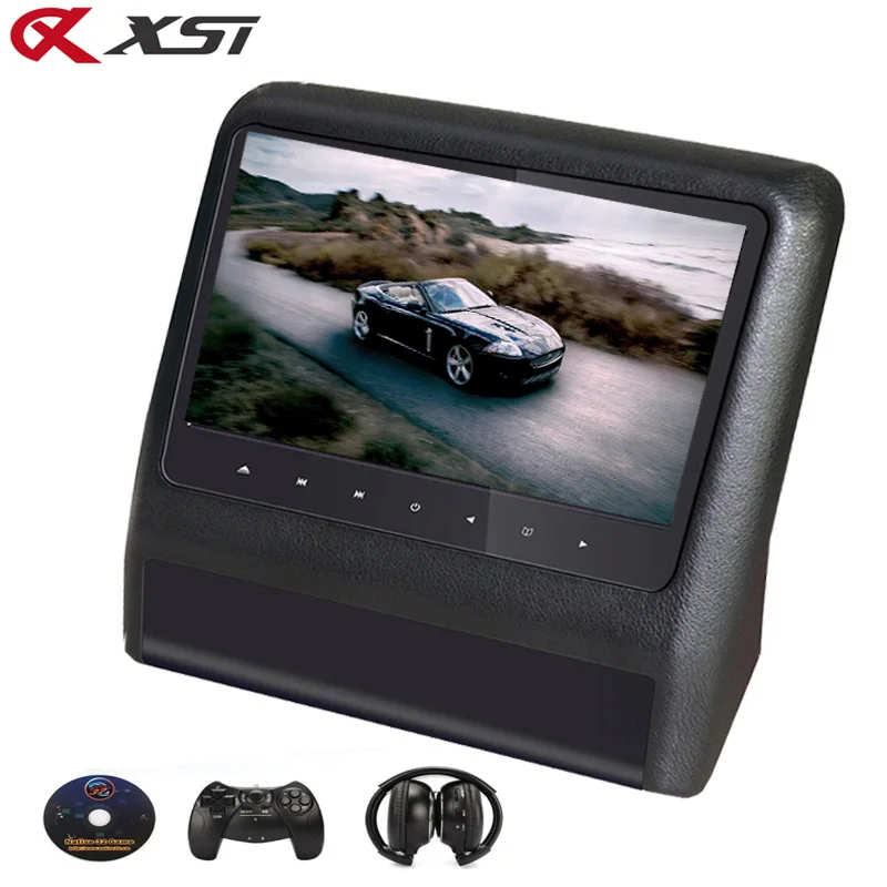 Автомобильный подголовник XST с монитором 9 дюймов видеоплеер USB/SD 800*480 ЖК экраном