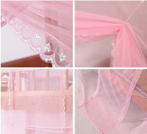 Розовый 4 четыре угла постельная Кровать Навес москитная сетка|bed net|net bedcorner beds |
