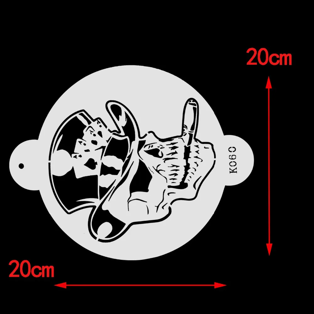 Smoking Ghost head shaped Fondant Cake stencil Cookie Halloween Spray tools decorating backing accessorioes | Дом и сад