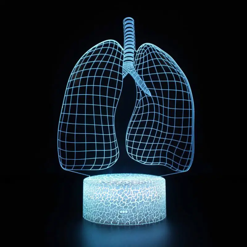 Светодиодная настольная 3d-лампа Brain 7 цветов с дистанционным сенсорным