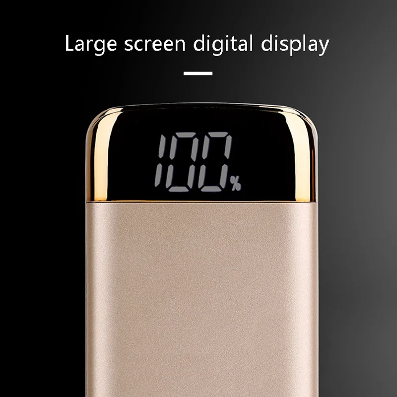 Внешний аккумулятор 30000 мАч портативный внешний 2 USB lcd power Bank зарядное устройство
