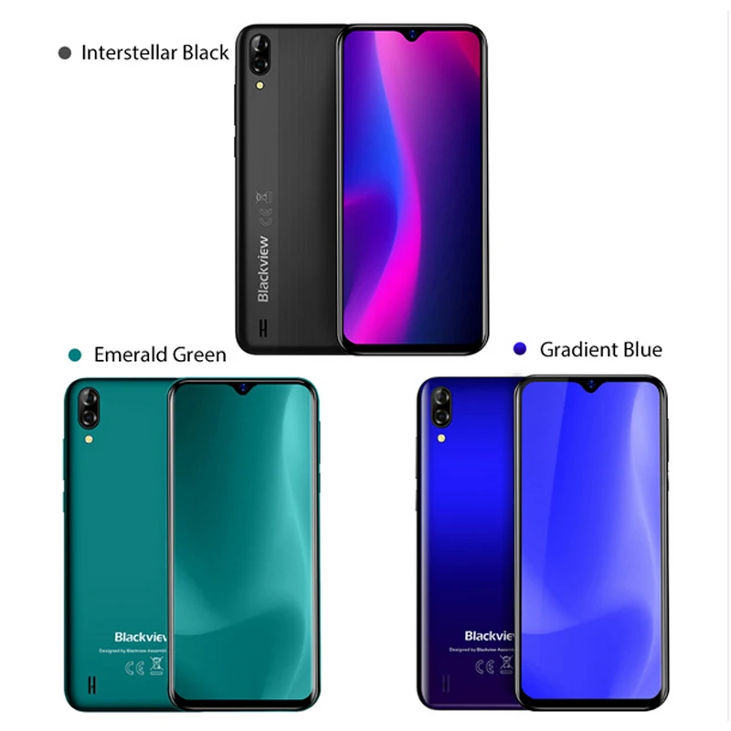 Смартфон Blackview A60 4080 мАч Android 8 1 ГБ ОЗУ 16 Гб ПЗУ четыре ядра 19:9 6 дюйма две sim карты 13