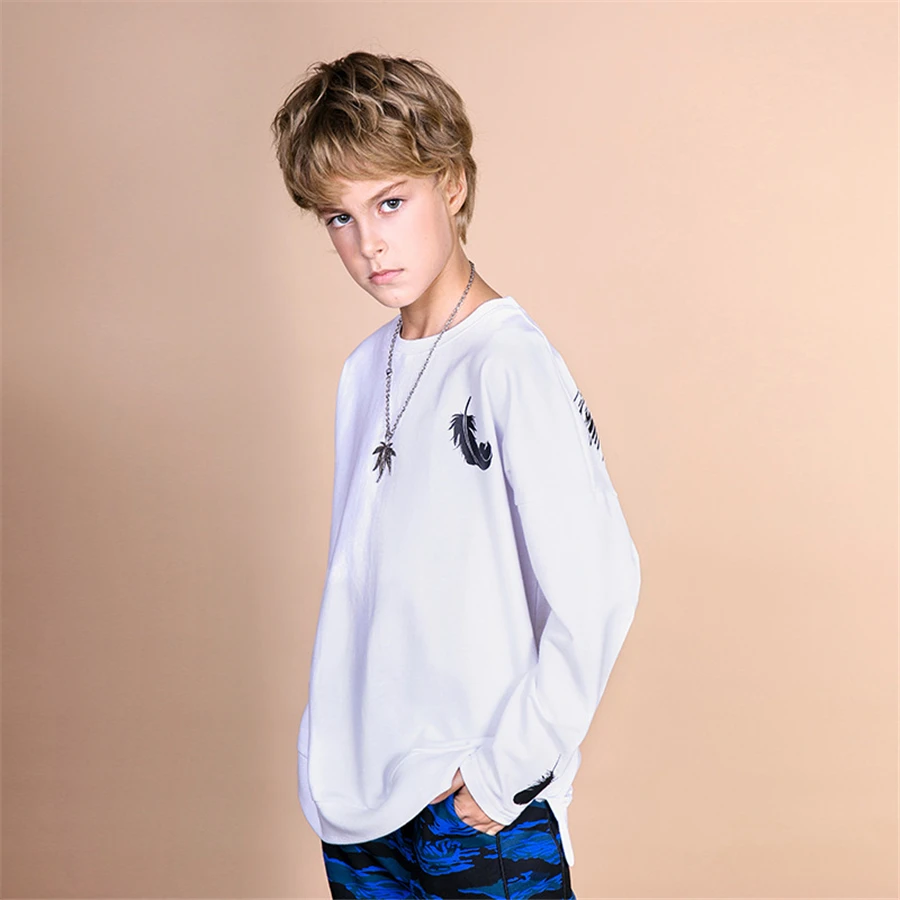 Футболка унисекс с принтом перьев для мальчиков и девочек топы на день рождения