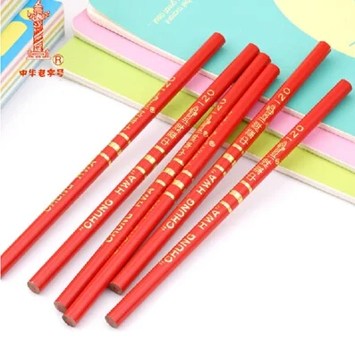 10 шт./лот красный Экологичный Деревянный карандаш высокого качества цветной для