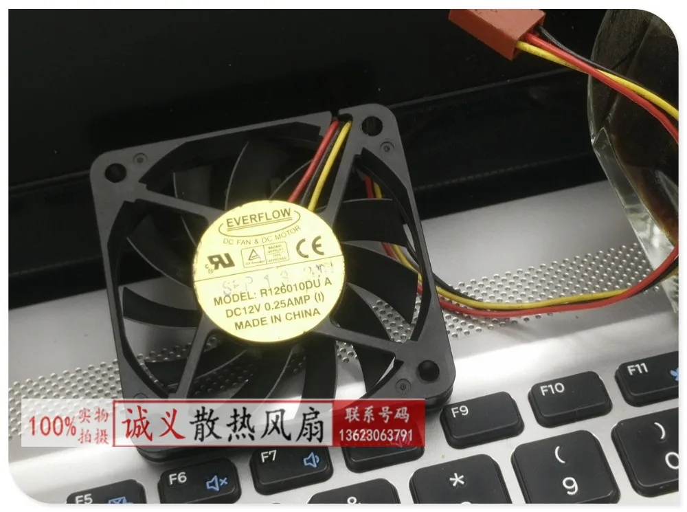 Вентилятор охлаждения EVERFLOW R126010DU A 6010 6 см 12 В 0.25A 3 линии|cooling fan|cooling fan 12v6cm |