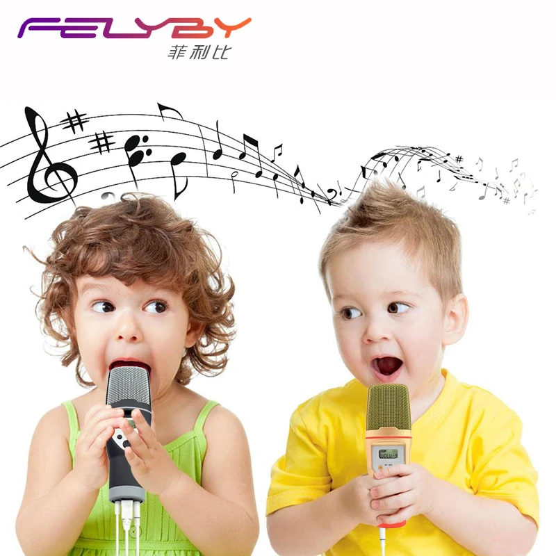 Переносной микрофон караоке для компьютера и телефона Поддержка конденсатора