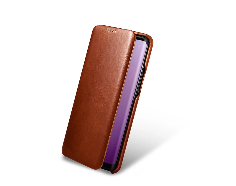 Чехол-книжка из натуральной кожи для samsung Galaxy S9, тонкий защитный чехол S9 Plus, чехол для бизнес смартфона samsung S8 S8 Plus