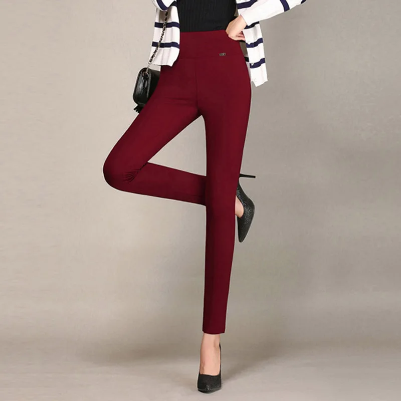 Обтягивающие женские брюки-карандаш эластичные брюки Офисная Рабочая одежда