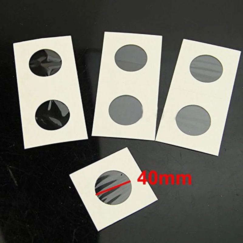 

50PCS Household 40mm Coin Cover Coin Collection Paper Clip Portable Coin Cover