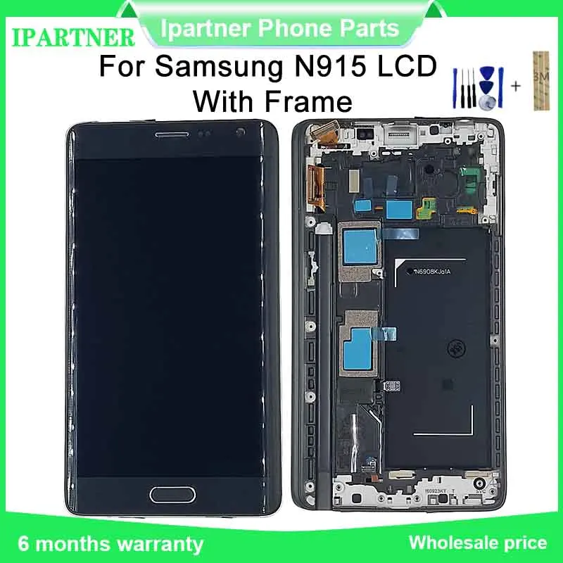 Для Samsung Note 4 edge n915f N915FD сборка сенсорного экрана ЖК-дисплея и цифрового