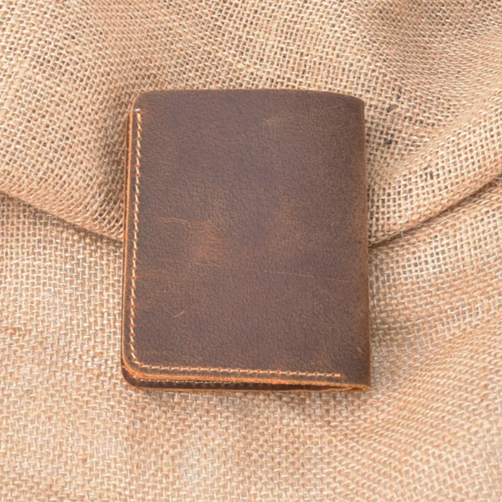 Короткий стильный кошелек из натуральной кожи для кредитных карт дизайнерский