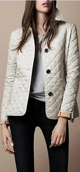 2016 New Hot Women Slim Autumn Winter Jacket Long Sleeve single Breasted Wadded Quilted Parkas Cotton Coat 60 | Женская одежда