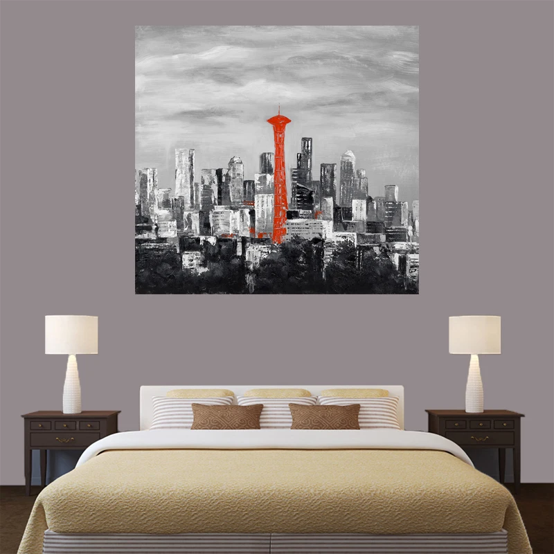 1 шт. абстрактная стена высокого здания Точная печать на холсте домашняя отделка