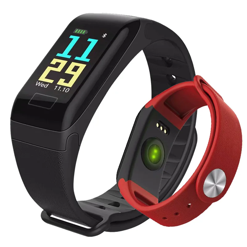 Умный Браслет Greentiger F1 Plus Smart band кровяное давление водонепроницаемый цветной