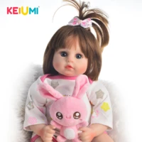 keiumi new arrival 18 inch lifelike reborn baby doll soft silicone 48 cm real looking baby toy for kids christmas birthday gifts