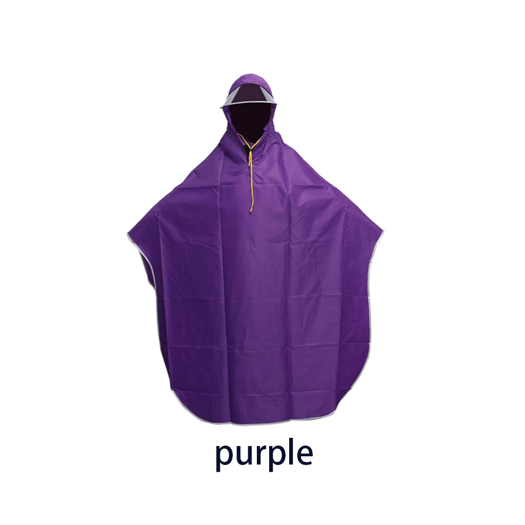 purple Дождевик для мужчин и женщин для езды на велосипеде, велосипеда, дождевик, пончо с капюшоном, ветрозащитное дождевик для езды на велосипеде, скутере, дождевик - Цвет: purple