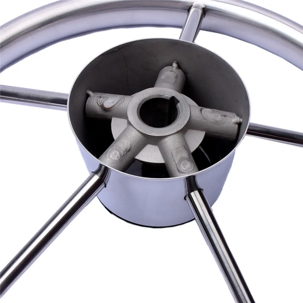 

boat accessories marine 11'' Boat Stainless Steel 5 Spokes Steering Wheel 280mm Dia for Marine Yacht
