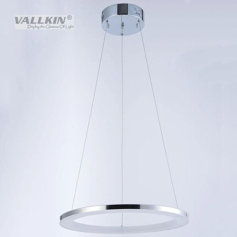 Современный светодиодный акриловый подвесной светильник с кольцом круглый для