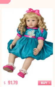 22'' Handmade Newborn Girl Doll Realistic Baby Doll Vinyl Princess Doll with Pink Clothes Kids Toy Birthday Gift for Girls