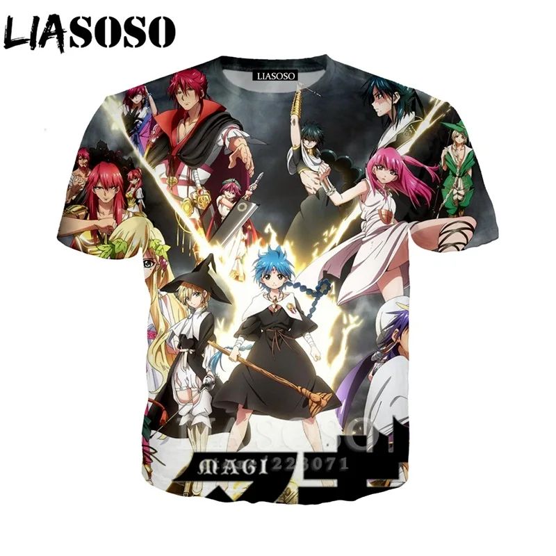 LIASOSO Летний Новый Мужской Женский свитшот 3D принт аниме-МАГИ Лабиринт волшебной