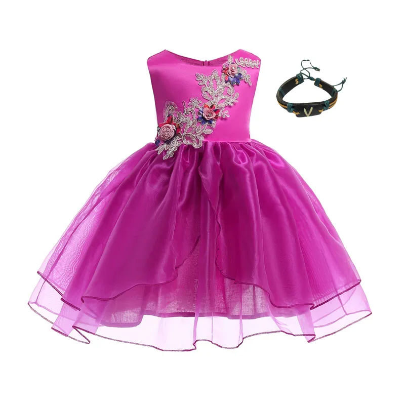 Детское летнее платье принцессы с браслетом | Детская одежда и обувь