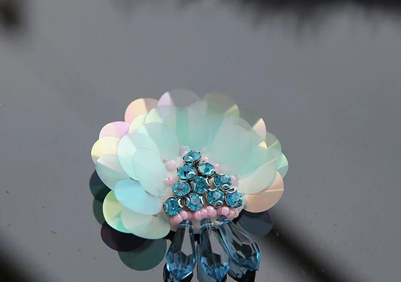 3D Ручная работа бусины цветы патчи для одежды сделай сам Пришивные блестки