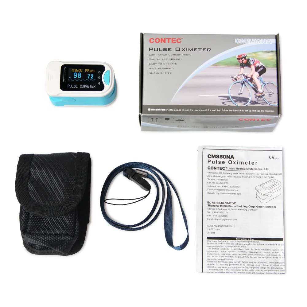 CONTEC Американский продавец Пальчиковый пульсоксиметр Монитор кислорода в крови