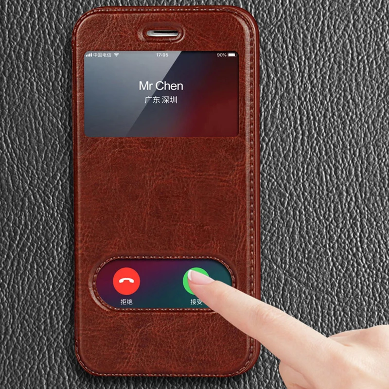 Кожаный чехол для телефона флип-чехол для iphone X 8 7 6 6 S плюс Вид из окна чехол для телефона Чехлы для iphone SE 5S 5