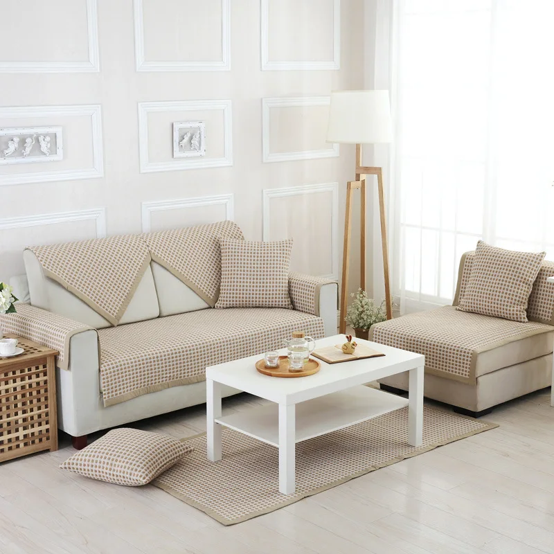 Пастырской чехол на угловой диван плед скольжению подлокотник Полотенца