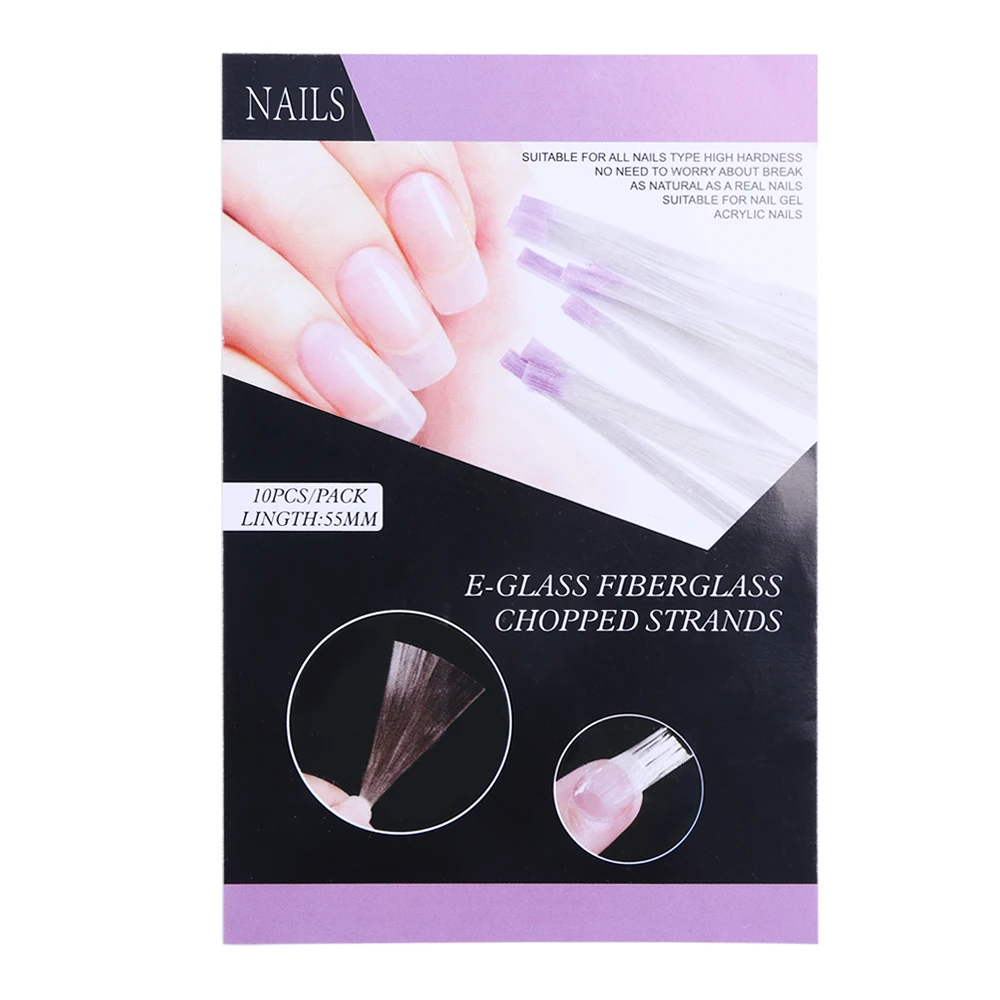 10 шт./упак. волокна Стекло форма ногтей шелк Fibernail наращивание строитель
