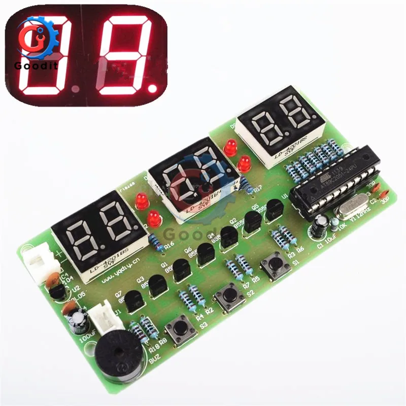 

C51 Digital Electronic Clock Suite DIY Kit Six 6 Bits Electronic Parts and Components Eletronicos Electronic DIY Kit