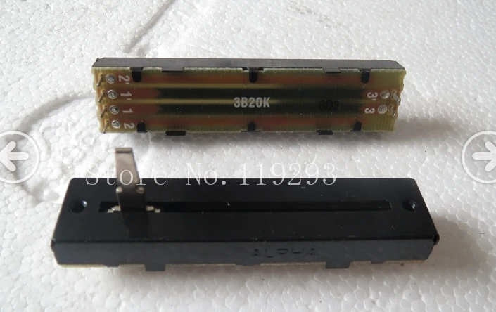 

[LAN]Taiwan imports ALPHA7.3 centimeters go straight rail axis slide Potentiometer switch B20KX2 15--10PCS/LOT