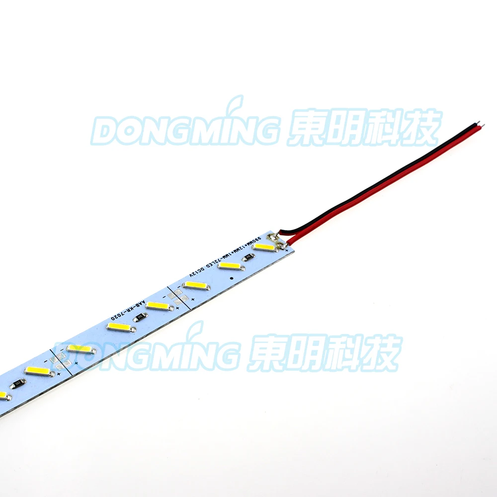 72 светодиода 1 м Светодиодная лента luces 7020 SMD IP22 12V алюминиевый профиль жесткая