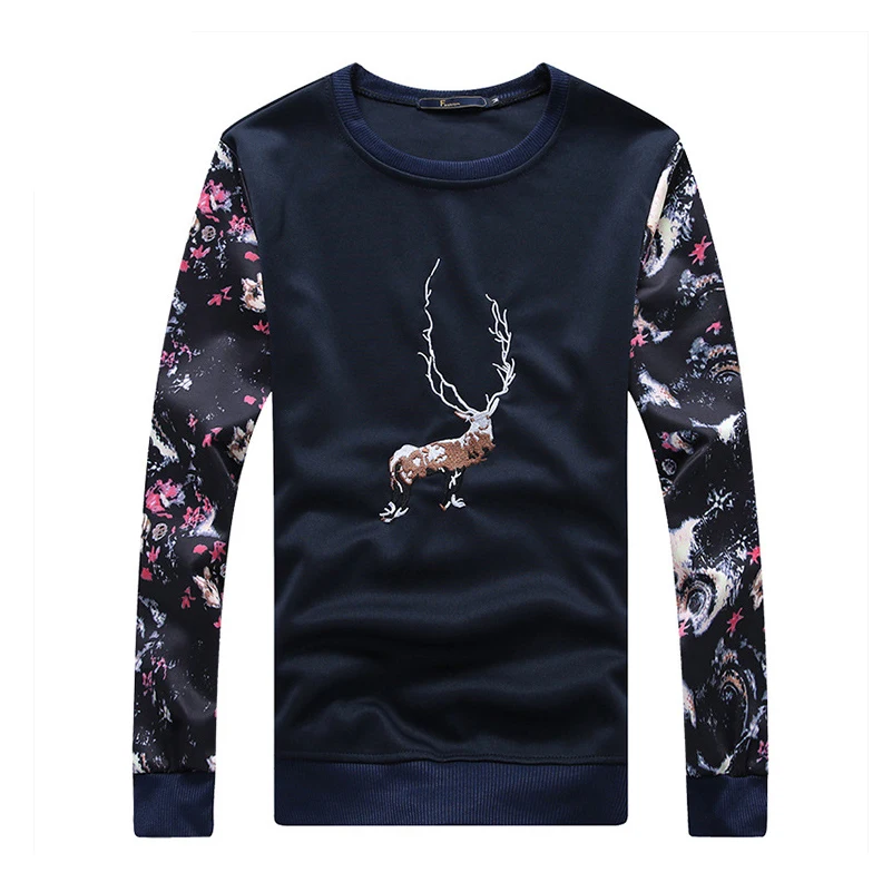 Толстовки с принтом оленя для мужчин брендовый спортивный костюм Космический