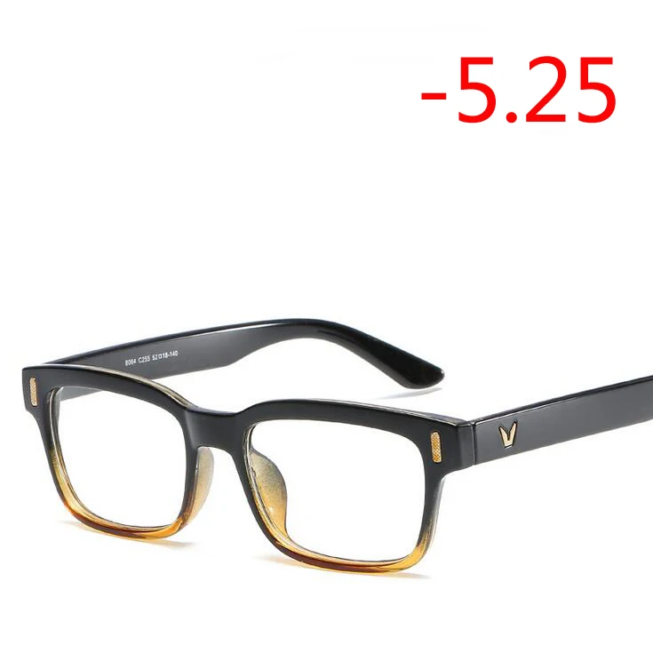Myopia 525 0,5-0,75-1,0 до-6,0 очки по рецепту 1,56 асферические линзы близорукость очки для унисекс литературных студентов диоптрий очки - Цвет оправы: Myopia 525