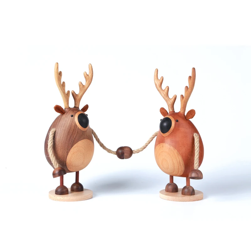 Набор из 2 предметов олень ореховой древесины для гостиной украшение в стиле лофт