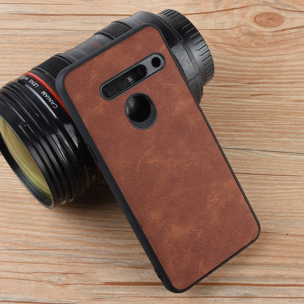 Винтажный кожаный чехол для телефона LG G8S ThinQ case funda coque capa |