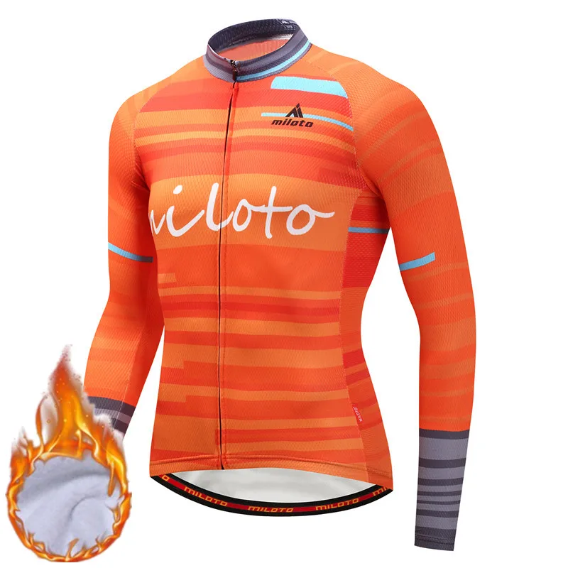 Miloto Pro Team Велоспорт Джерси тепловой флис зима с длинным рукавом велосипедная Одежда для велоспорта горная Форма велосипед Джерси - Цвет: Color 11